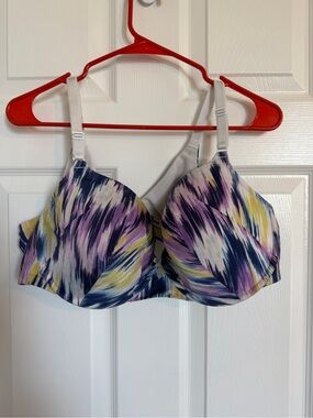 Torrid Curves Bra with Multicolor Abstract Print